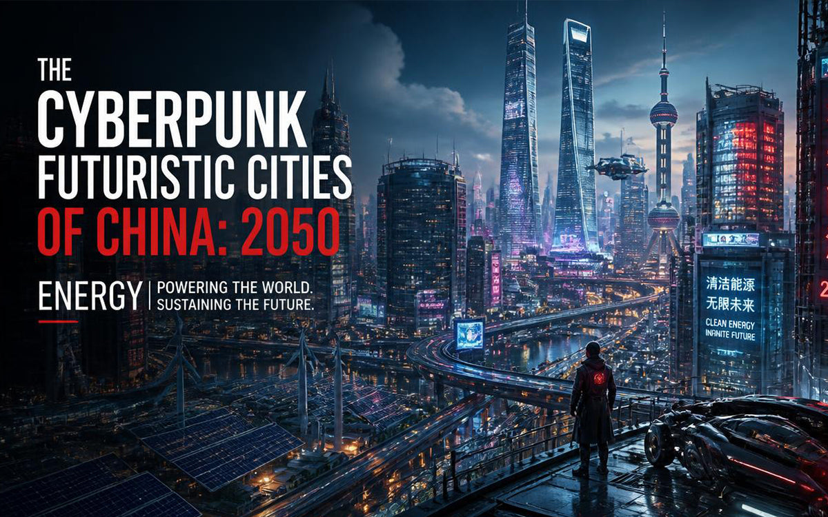 The Cyberpunk Futuristic Cities of China: 2050 Energy