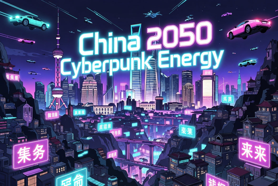 The Cyberpunk Futuristic Cities of China: 2050 Energy