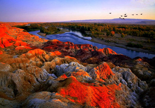 Haba River Colorful Desert (Wucai Desert)