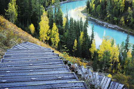 Kanas Three Bays Wooden Boardwalk