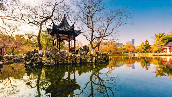 Mochou Lake Park Classical Pavilion Boardwalk
