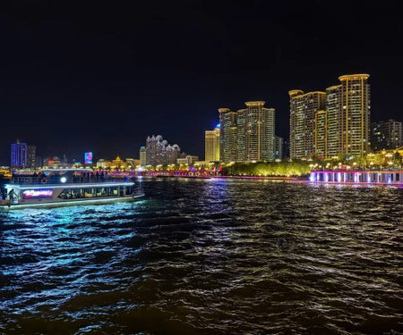 Songhua River Night Cruise (Jilin City Skyline)