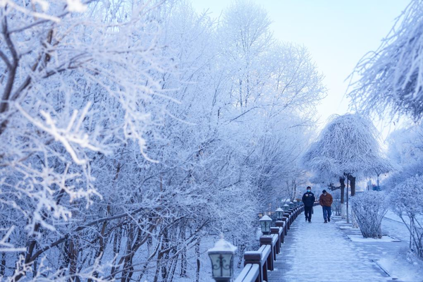 Songhua River Rime Boardwalk Walk