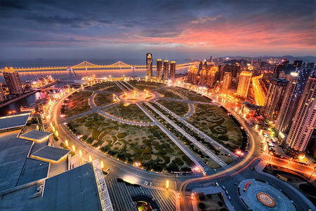 Xinghai Square Coastal Promenade and Grand Musical Fountain